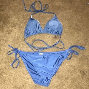 Zaful Blue String Bikini